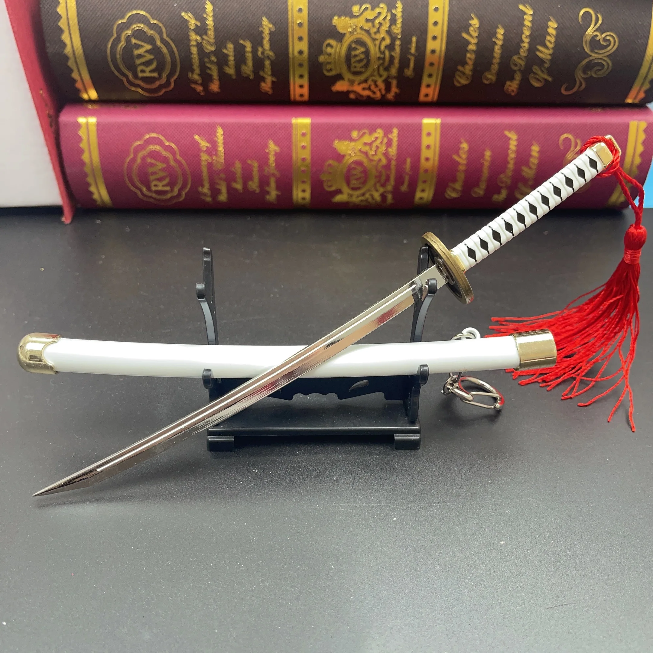 22 cm Anime Merchandise Craft Toy, Wado Ichimonji, Samurai Sword Weapon Model, Zinc Alloy Metal, Non-Sharp, Comes with Scabbard