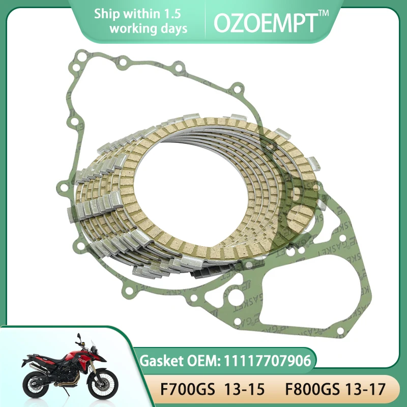 

OZOEMPT Motorcycle Clutch Disc Set And Cover Gasket Apply To K70 F700GS 13-15 / K72 F800GS 13-17