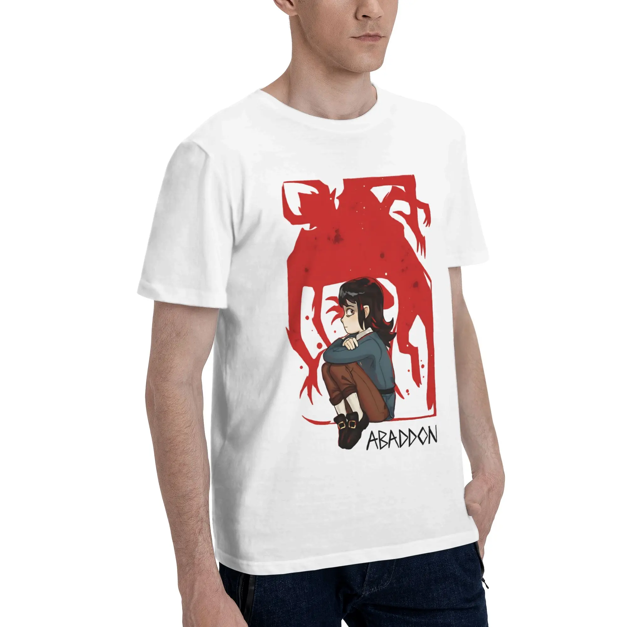 Abaddon & devil Haunted Hotel  Graphic Printing T Shirt for Men Women  Cotton  Tee Shirt Clothing