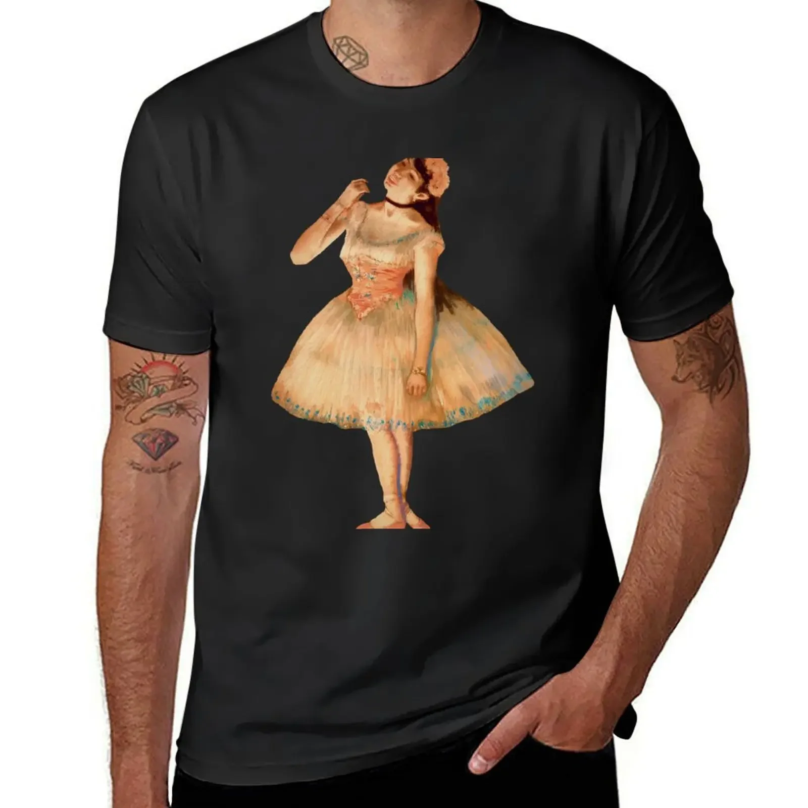 A piece of a picture The Star by Edgar Degas 1881. Digital Replica T-Shirt kawaii clothes graphics t shirt for men