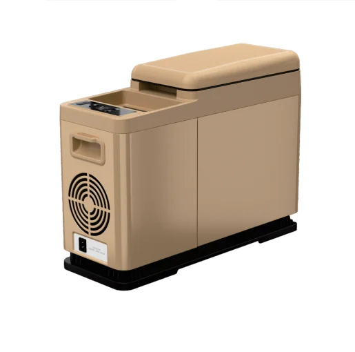 Portable 8L Solar 12VDC Compressor Fridge Mini Electric USB Installation for Car RV Hotel Outdoor French   /New Plastic