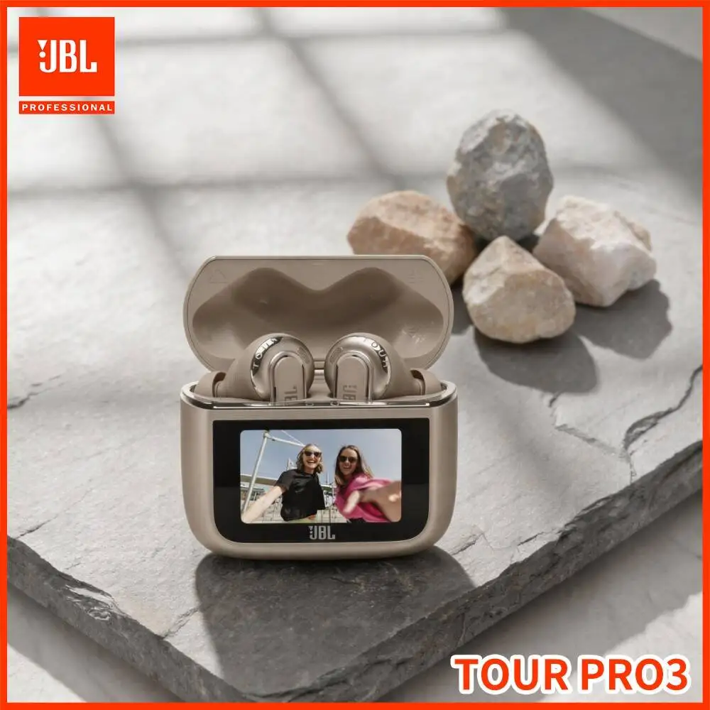 JBL Tour Pro 3 Bluetooth5.3 TWS Headset Hybrid Dual‑Driver In‑Ear Comfort Fit Touchscreen Smart Case Travel Earphones