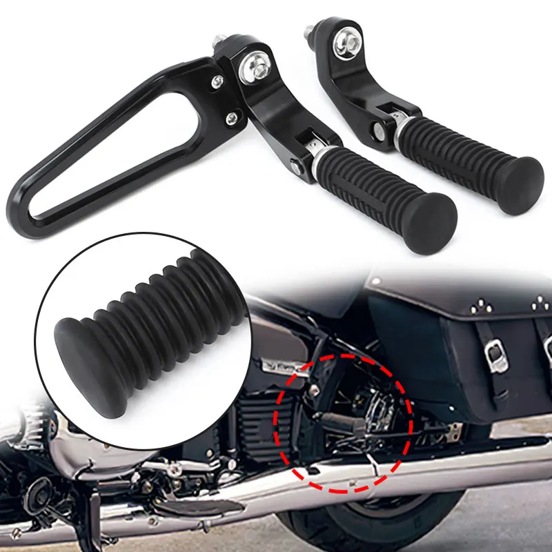 

1 Pair Motorcycle Passenger Peg Pedals Rear Footrest CNC Aluminum Footpeg Part For BMW R18 2020-UP
