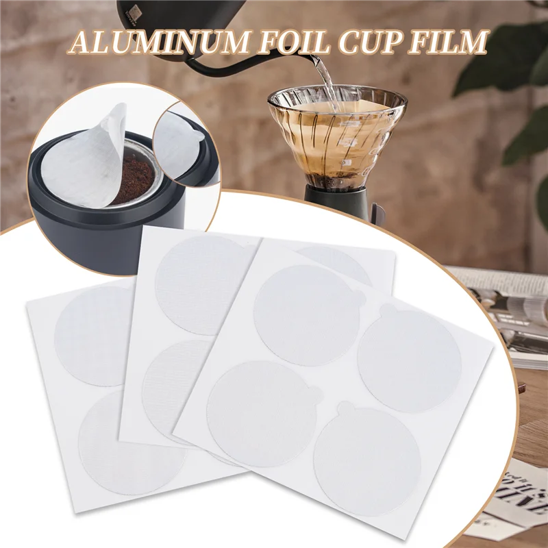B58B-200PCS Aluminum Espresso Lids Foils Seals To Reusable Capsules Coffee Pod Compatible For Nespresso Not Compatible With Diam