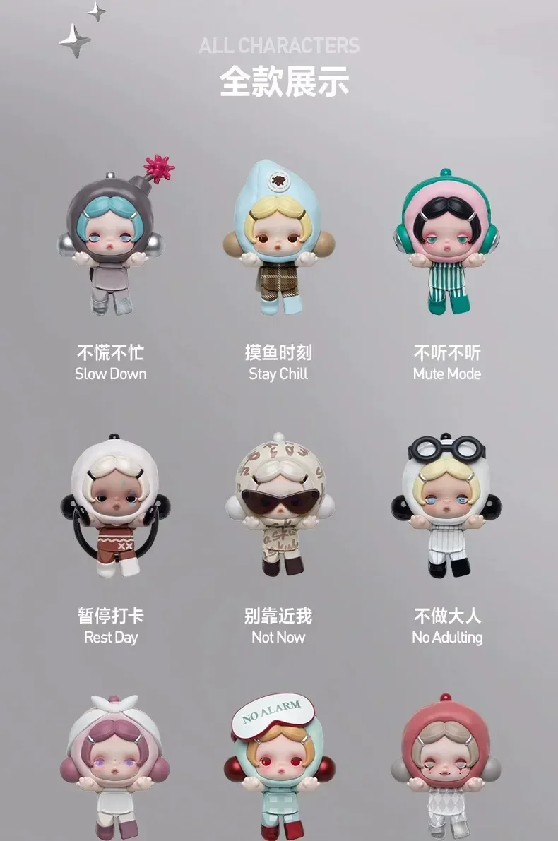 POP MART POP ATTACH SKULLPANDA Off Mode Series Mini Doll Mystery Box Genuine Blind Box Guess Toys Bag Ornament Figurines Home image 3