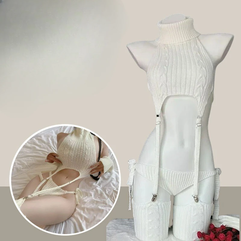 일본 애니메이션 하이 칼라 스웨터 유니폼, 소녀 역할 놀이 잠옷, 란제리 복장, 코스프레 여성 속옷, 잠옷 코스튬 귀여운