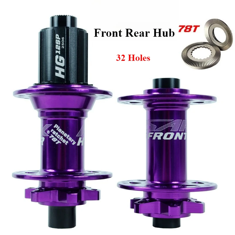 

Ступицы для горного велосипеда, 32 отверстия, 6 болтов, дисковый тормоз, 78 зубьев, планетарная трещотка HG MS, передняя и задняя ступица из алюминиевого сплава 9X100, 12X142