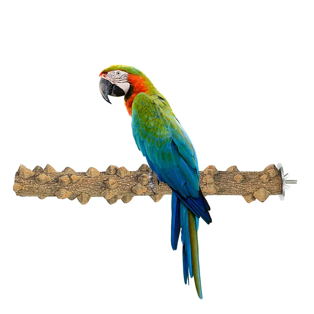 

Natural Wood Perch 30X2.5X2.5Cm For Parrots Cockatiels Lovebirds Pet Cage Accessory Playground Rack Safe Durable For Bird Cage