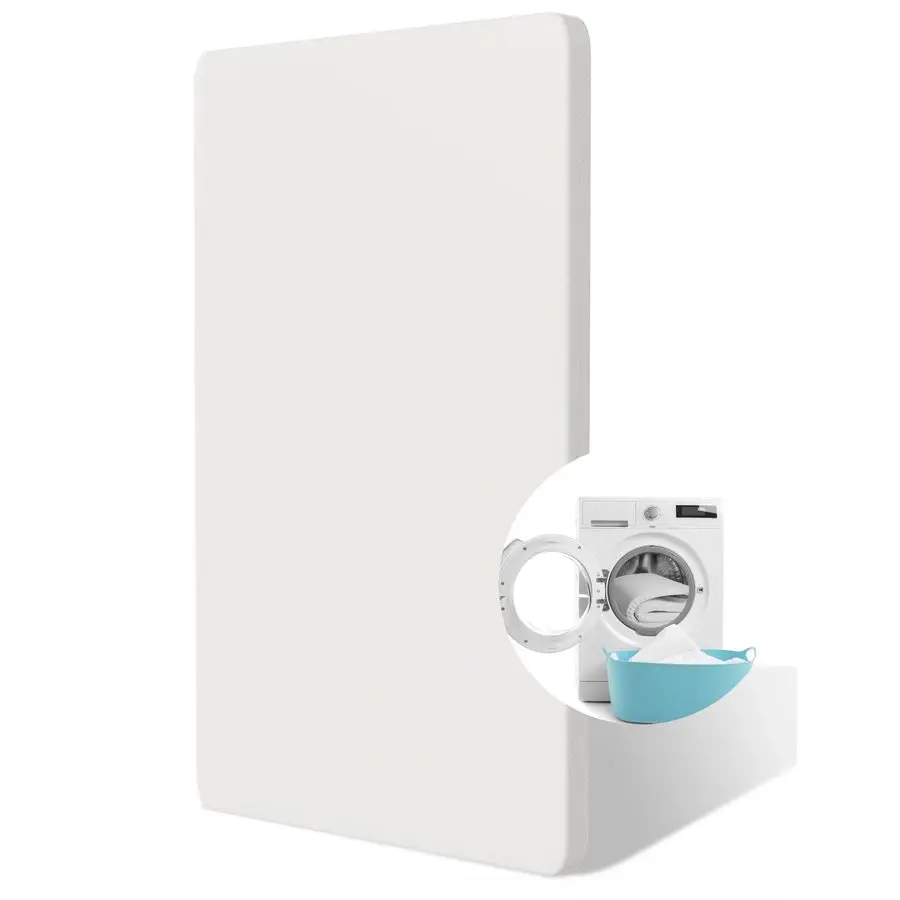 

Наматрасник для детской кроватки, 100% моющийся в машинке, дышащий, из силиконовой пены, с застежкой-молнией, 52 x 27 x 1 дюйм, Fi