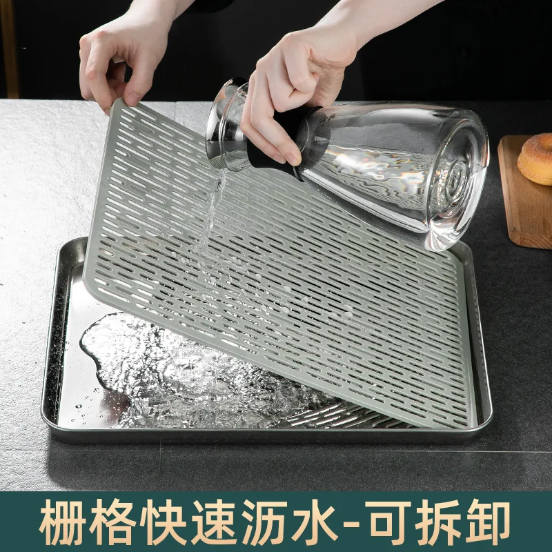 Stainless Steel Tea Trays Provide Luxurious Service Decorative Coffeeware Teaware Coffee Table Chinese Kung Fu Tea Set Ceremony