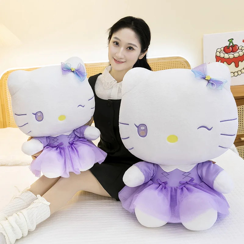 80cmBig Size sarong hello kitty super galaxy nova stuffed soft plush anime cartoon children pillow soothing toys birthday gift