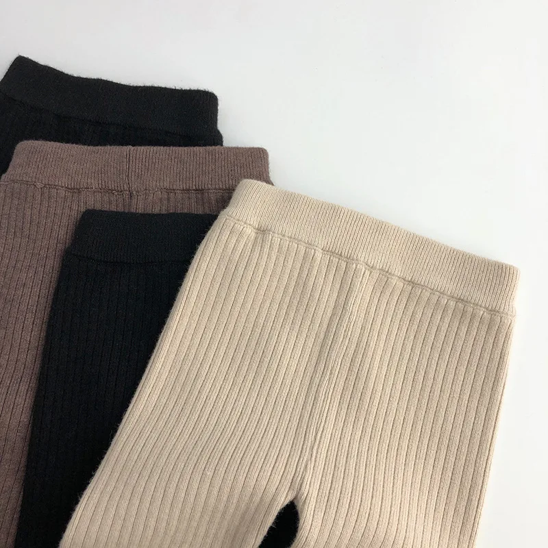 MILANCEL 2026 Frühling Hochelastische Gestrickte Kinder-Sweaterhose Skinny Einfarbige Kleinkinder Jungen Mädchen Leggings Hosen für 1-6 Jahre – Detail 4