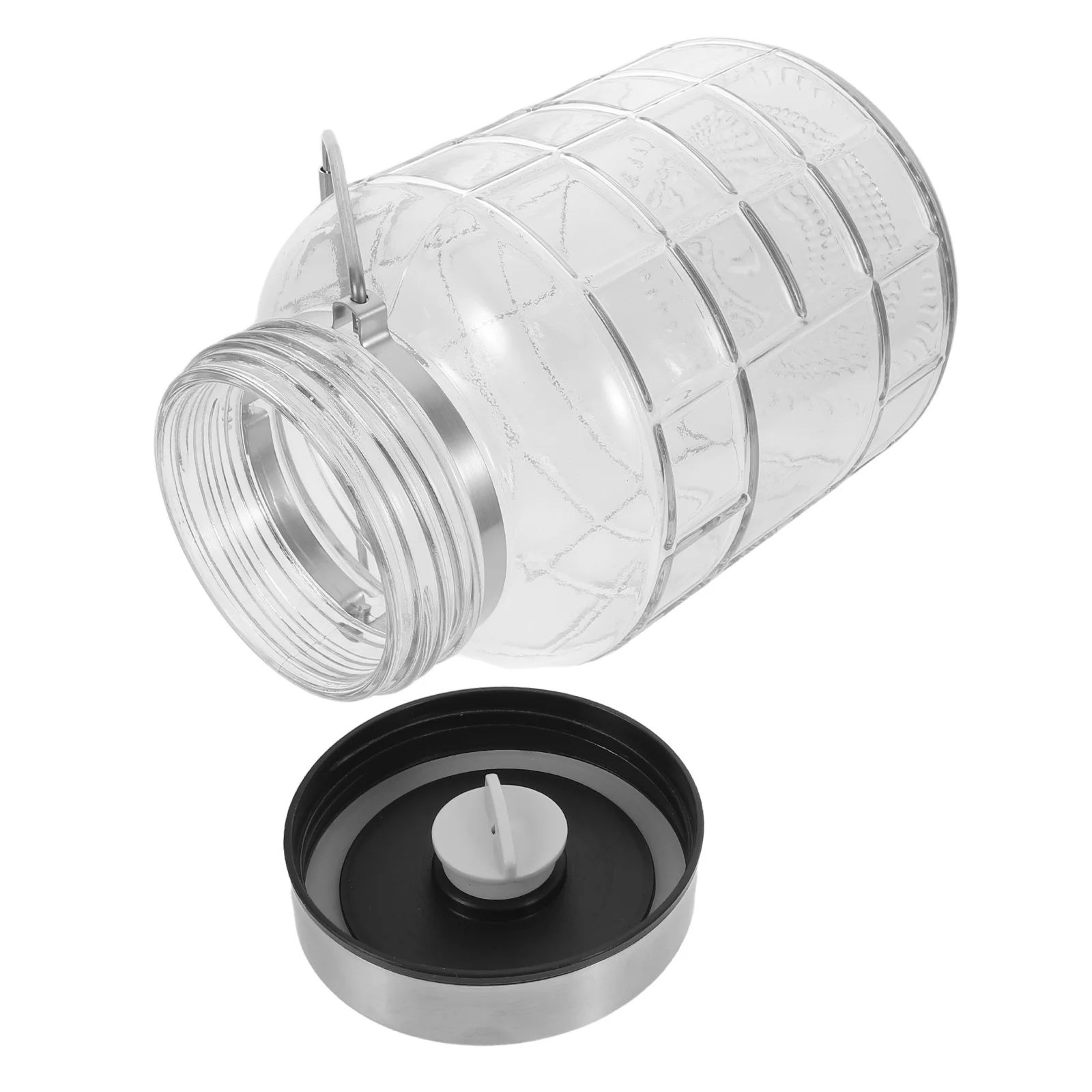 

Стеклянная банка для ферментации объемом 2000 мл с герметичным клапаном для рисового вина, солений, прозрачный контейнер для хранения продуктов, герметичный пищевой контейнер для кухни