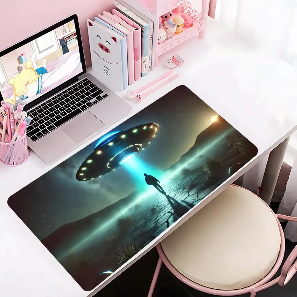 anime U-uFO E-encounter Mouse Pad Mousepad Large Gaming LockEdge Thickened Computer Keyboard Table Desk Mat