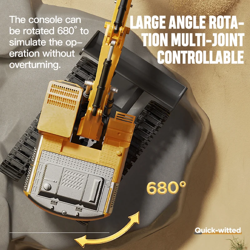 Large alloy remote control excavator toy car, little boy electric excavator, car engineering vehicle, children\'s shovel