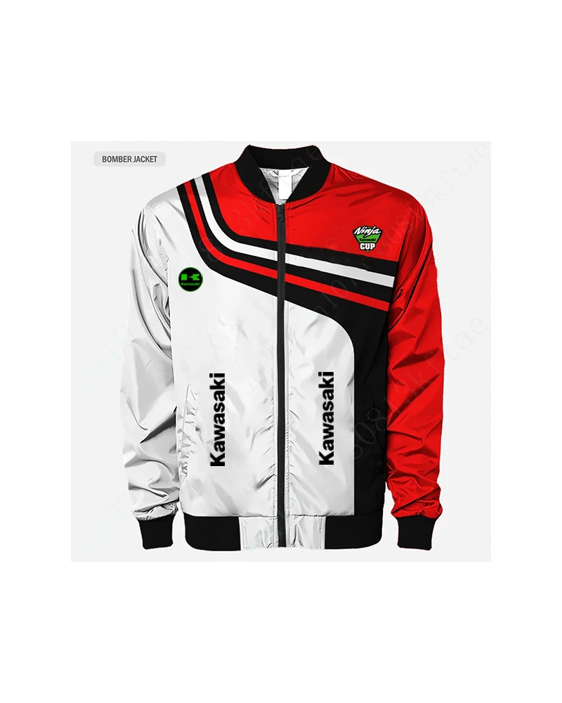 

European and American street fashion brand hoodies for men, autumn 3D printed Kawasaki loose oversized hoodies, Hong Kong style