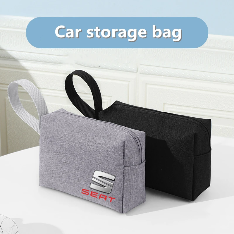 Autocollants de voiture, nouveaux sacs de rangement portables étanches, sac à clés de voiture pour TOLEDO leon EXEO mk3 mk2 5f ateca altea seat FR