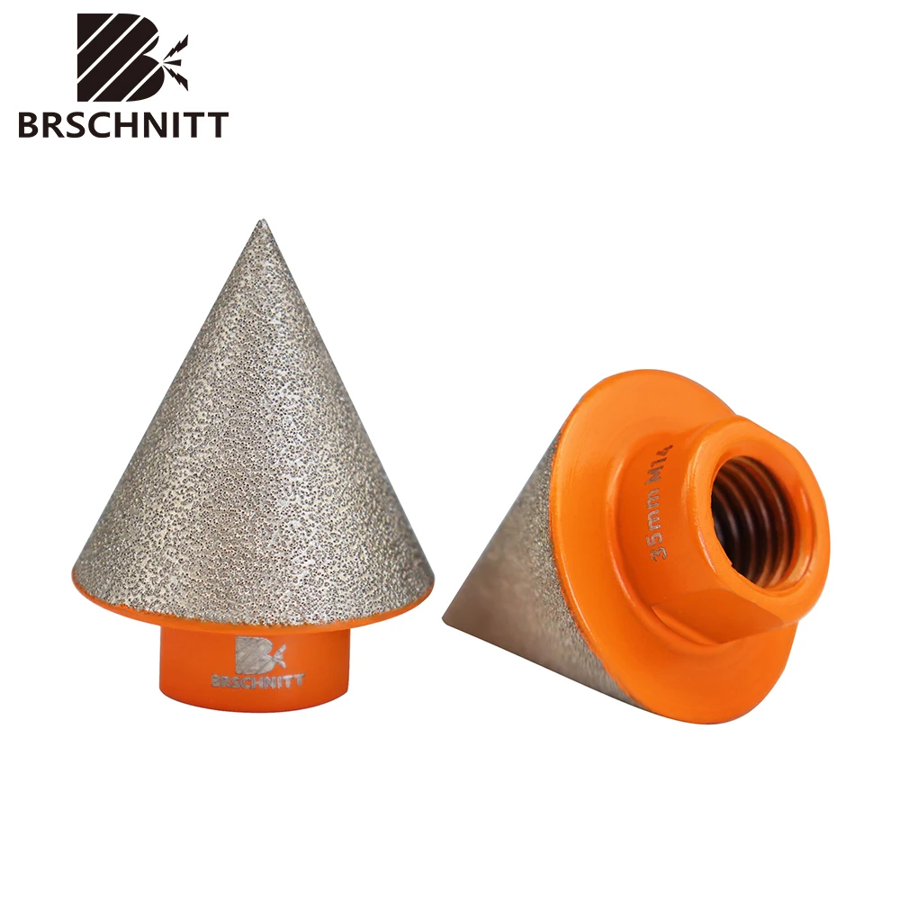 

1pc/ 2pcs Dia 35mm M14 Thread Diamond Milling Bits Beveling Chamfer Vacuum Brazed Polishing Grinding For ceramic Tile Porcelain