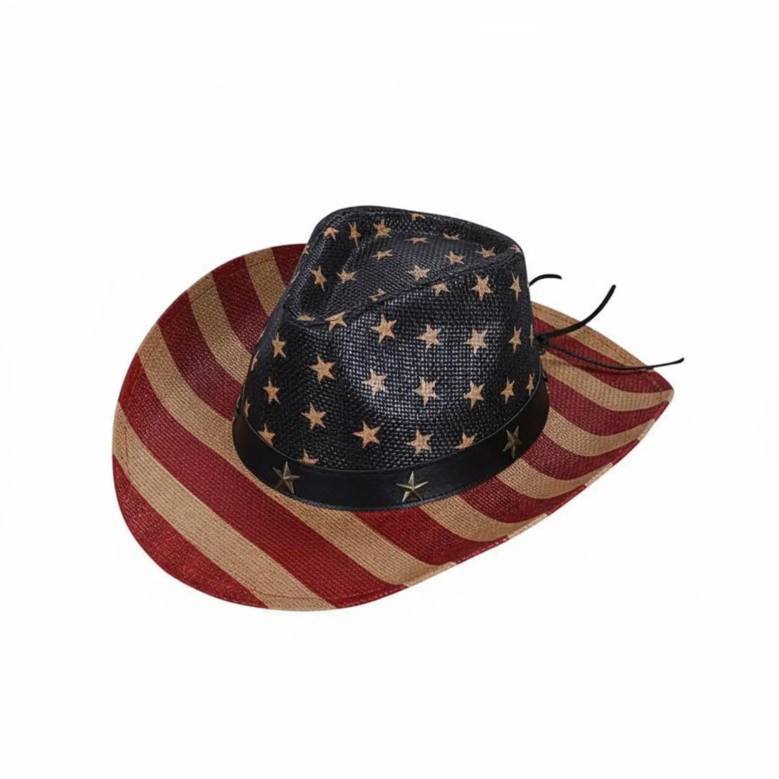 Patriotic Stars and Stripes Party Cowboy Hat Classic Novelty Costume Cap for Community Event and Festival