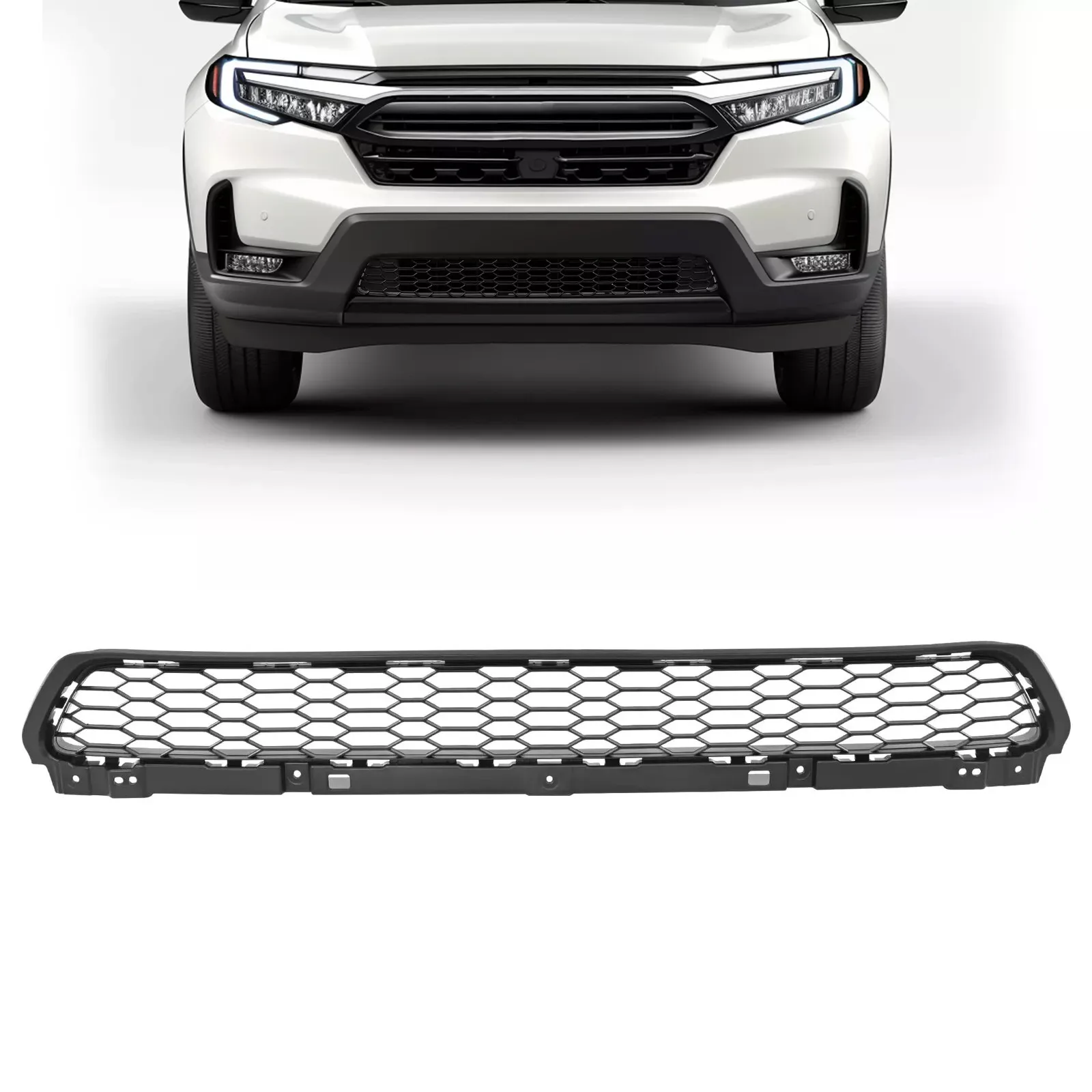 

For Honda Pilot 2019-2022 2021 Front Bumper Face Bar Grille Lower Grill Assembly