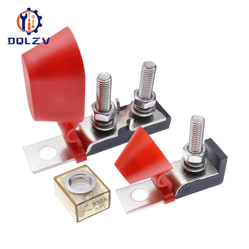 M8 Terminal Mount Fuse Block Kit 30A-300A 58V Ring Fuse Marine Battery Terminal Holder Ignition Protection For Boat Truck RV image 4