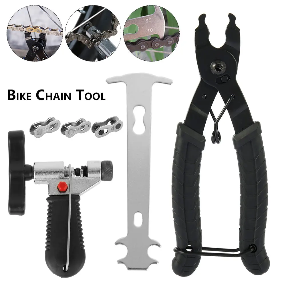 

Bicycle Link Chain Pliers with Chain Hook & Cutter Bike Chain Remover Bicycle Missing Links Repair Tool Fits Road/Mountain Bike