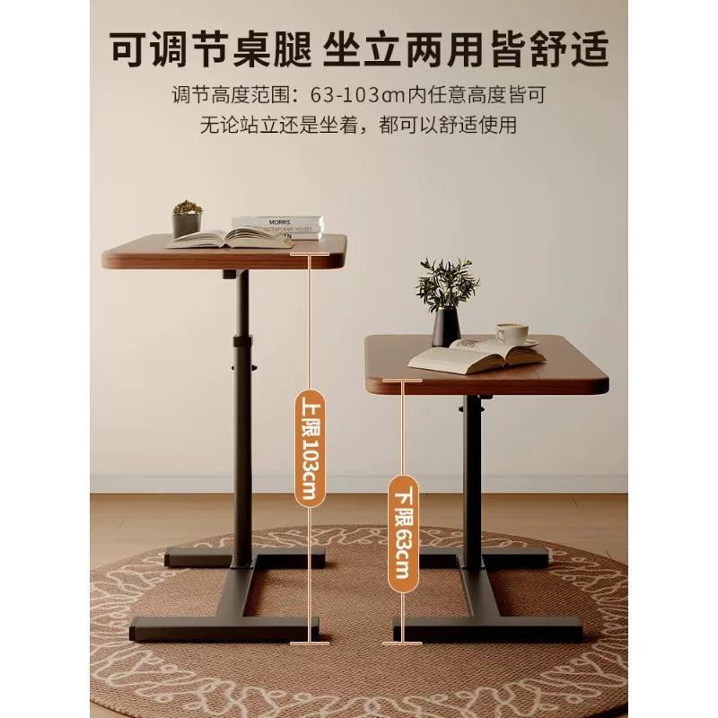 Height-Adjustable Rolling Overbed Table with Tilt