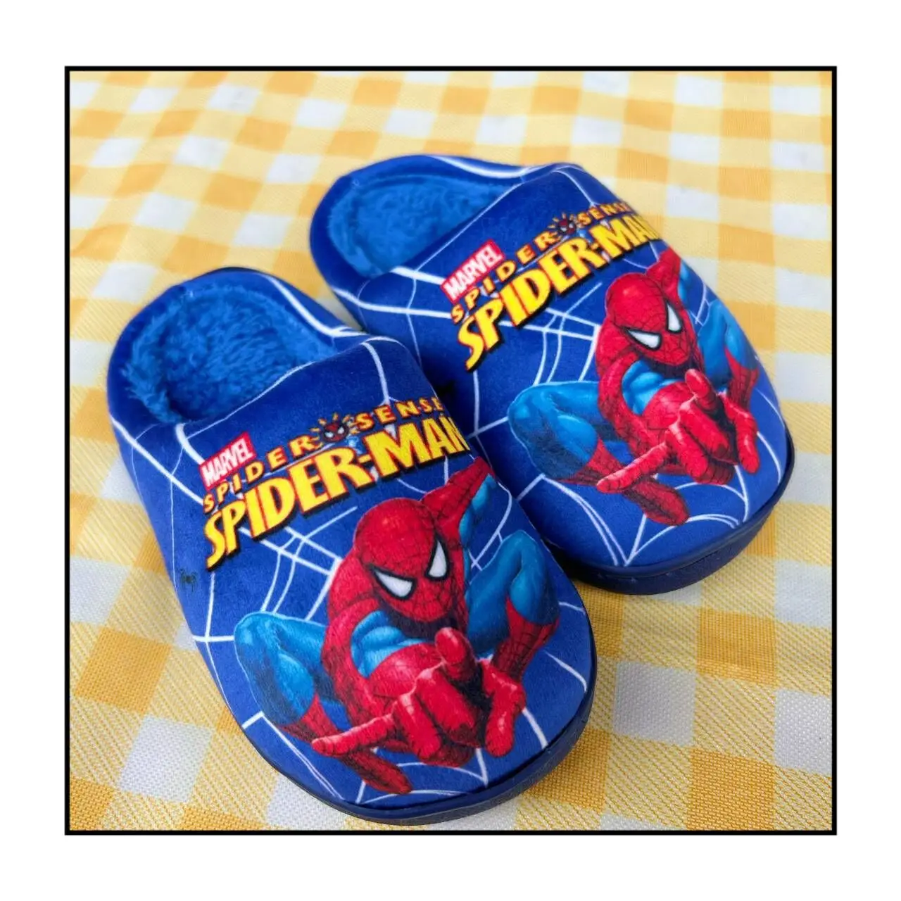 New Spring Autumn Winter Kids Shoes Boy blue Spider Warm Slippers Children Christmas Slippers Pantoufle Enfant Baby Shoes