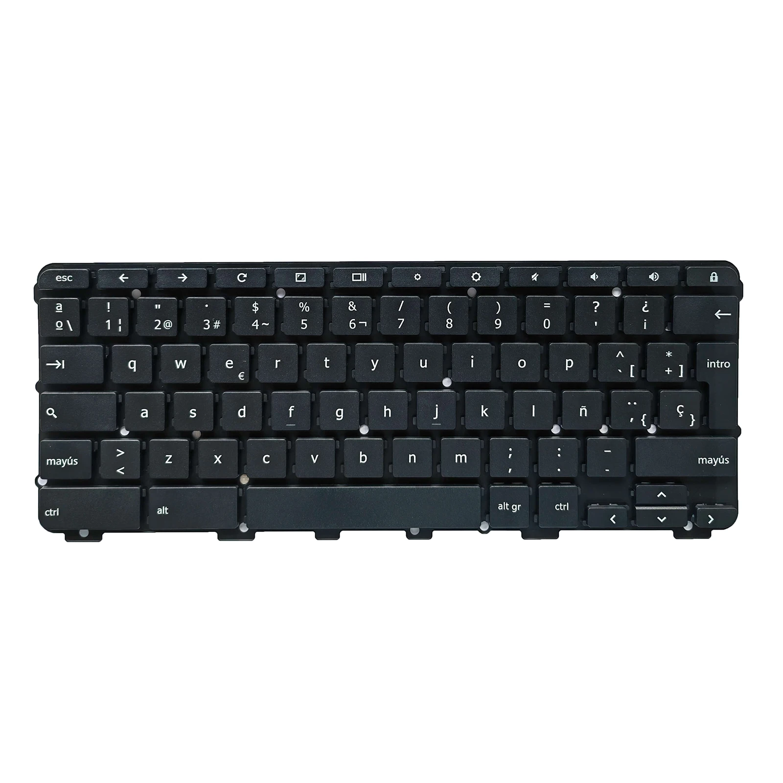 Imagem -03 - Teclado Espanhol para Lenovo Yoga N24 Chromebook 100e 500e N3350