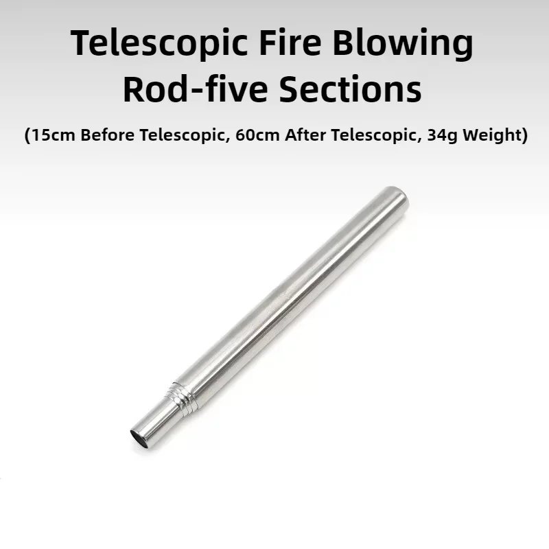 Outdoor Cooking Blow Fire Tube, Portable Camping Fire Pipe, Survival Tools, Retractable Blowpipe, Fire Starter image 4