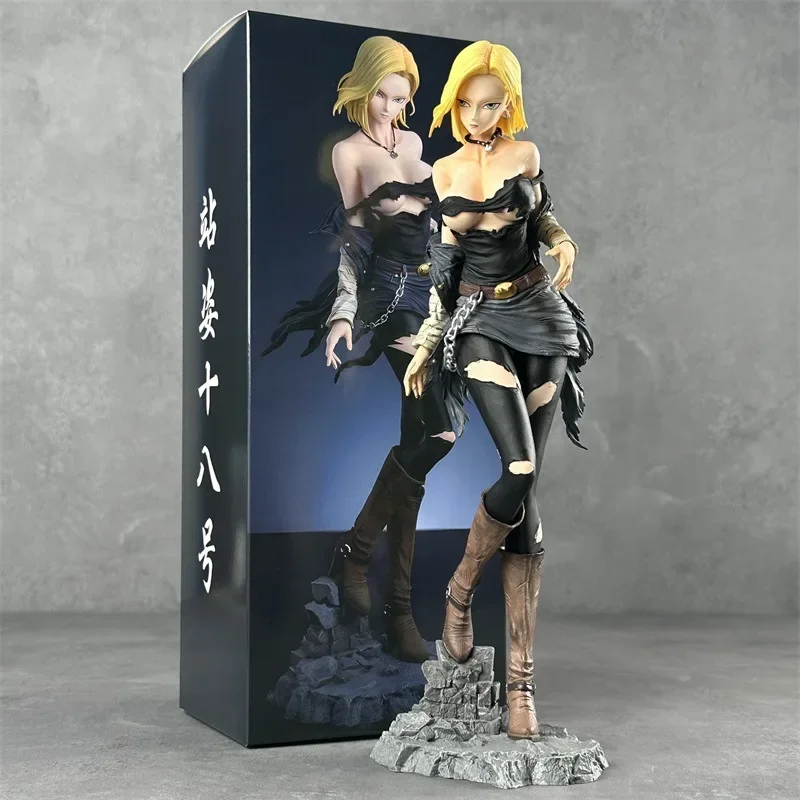 Figurine d'action Dragon Ball Z, personnages d'anime, statue sexy en PVC, collection d'ornements, affichage de bureau, jouets cadeaux, Android 18, 30cm