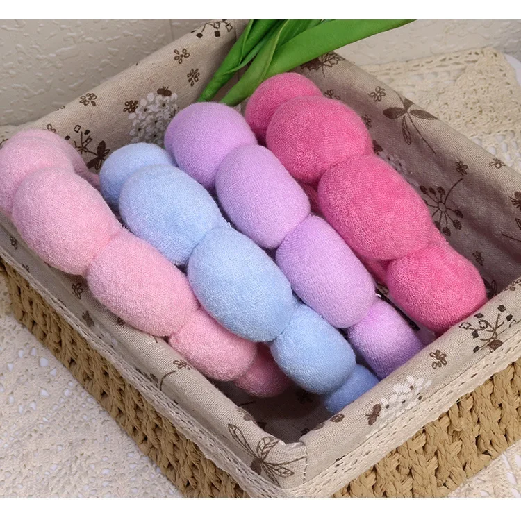 Modische Mikrofaser-Wascharmbänder, Haargummis, bauschiges Stirnband, Spa-Blasen-Stirnband zum Waschen von Gesicht, Make-up, Dusche, Hautpflege – Detail 8