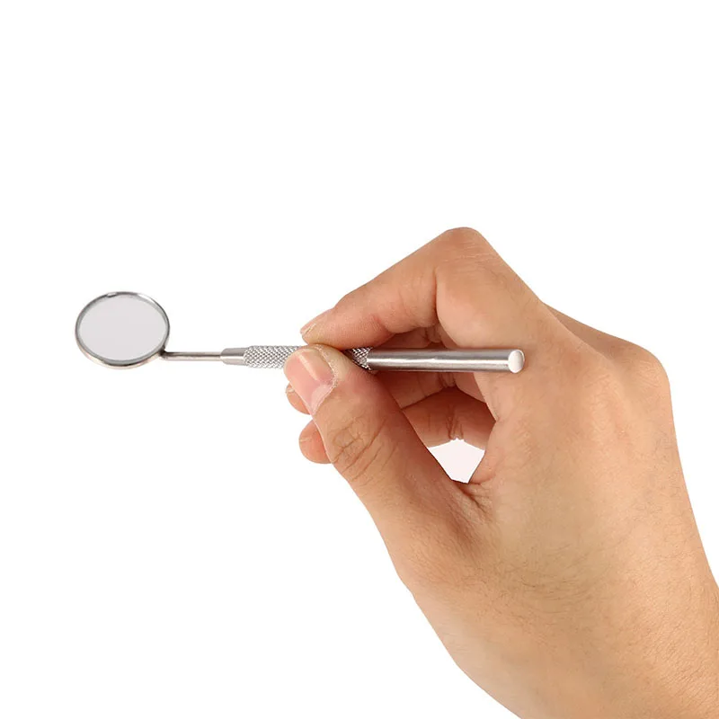 Dental Mouth Mirror with Handle Stainless Steel Oral Reflector Eyelash Extension Applying Tools