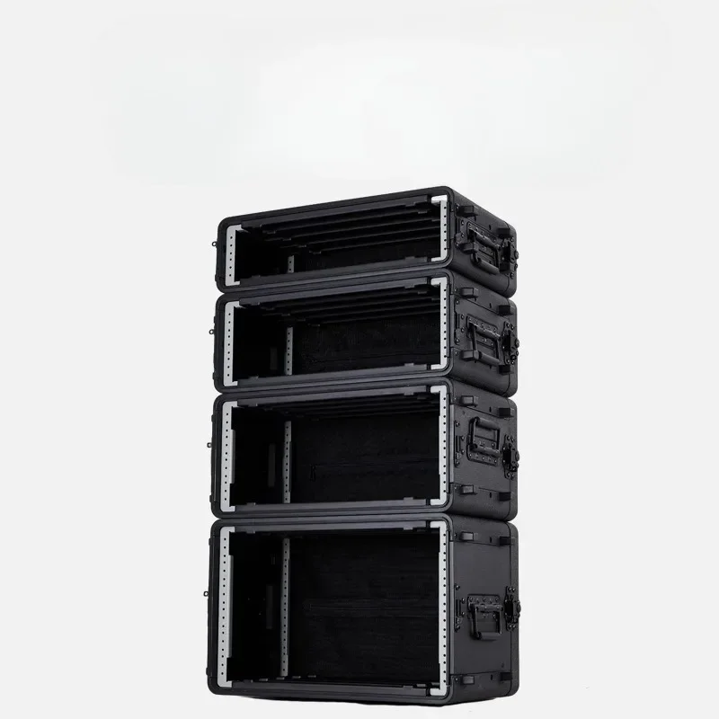 PE Plastic Power Amplifier Receiver Storage Tool Case Wireless Microphone Storage Safety Protection Tool Case Theater Stage Box