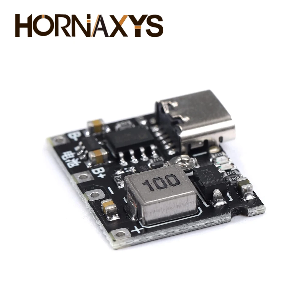 10pcs Lithium Li-ion 18650 3.7V 4.2V Battery Charger Board DC-DC Step Up Boost Module USB Type-C 2A Lithium Battery Fast Charge