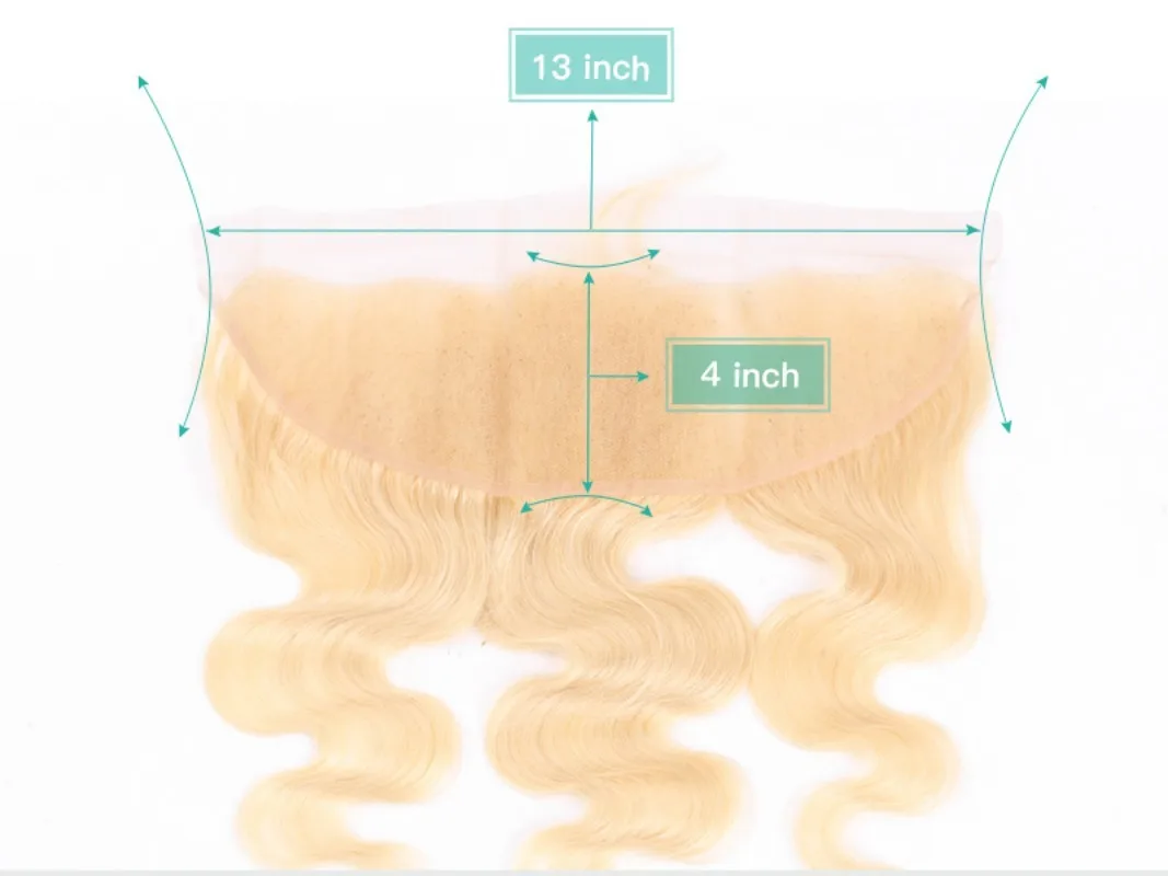 13x4 الدانتيل الجبهة # 613 الجسم موجة شقراء الدانتيل الشعر كتلة الشعر البشري البرازيلي عذراء ريمي كامل اليد النسيج قبل قطعها شعر الطفل #5