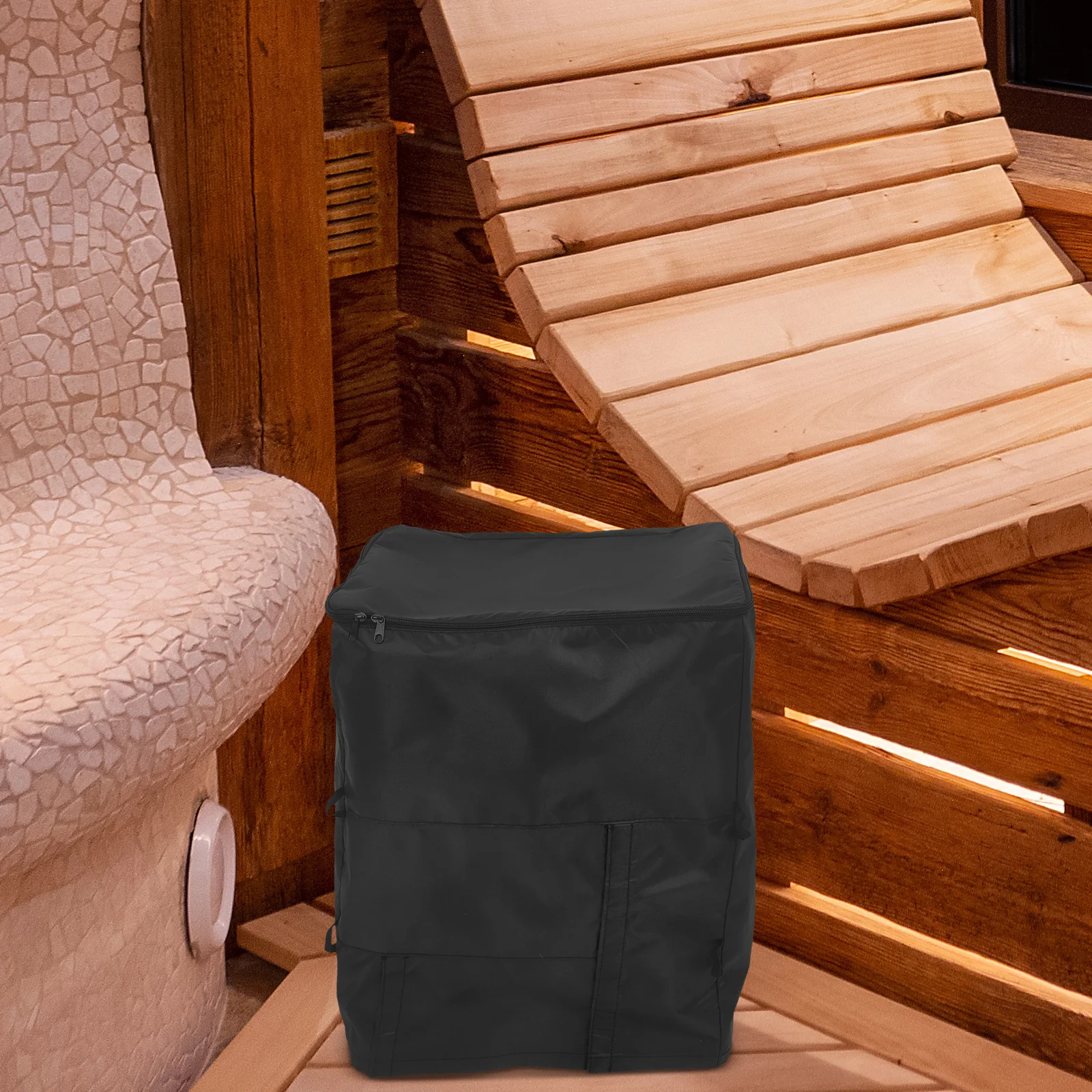 غطاء سخان سبا عالي التحمل مقاوم للماء للحماية الخارجية لمعدات الحوض الساخن غلاف حراري معزول لحماية سخان حمام السباحة