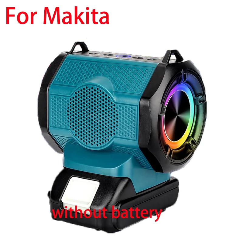 

Portable Bluetooth Stereo Rechargeable Compact Speaker for Makita 18V Battery Player for Home and Party (Battery Not Included)