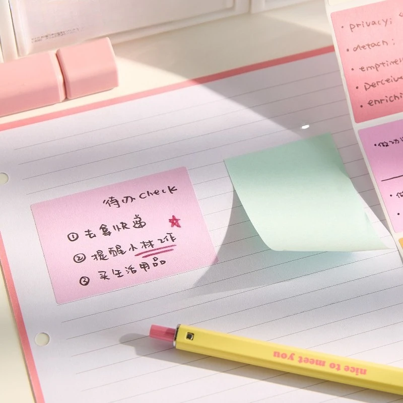 Dopamine Pull-up Post-it Notes, Pickup Code Stickers, Fully Sticky Transparent Sticky Notes, A Variety of Optional