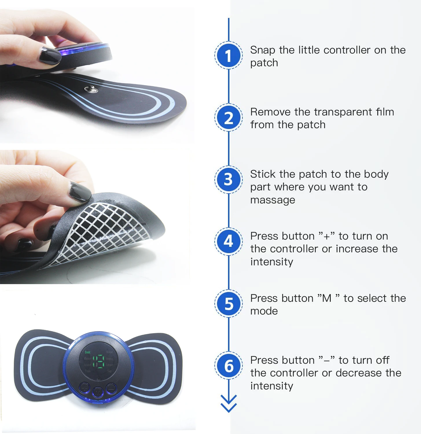 Foot Massager Electronic Massage Pen Neck and Shoulder Massage Three Piece Set Whole Body Relaxation Set Arm Leg and Back Massag