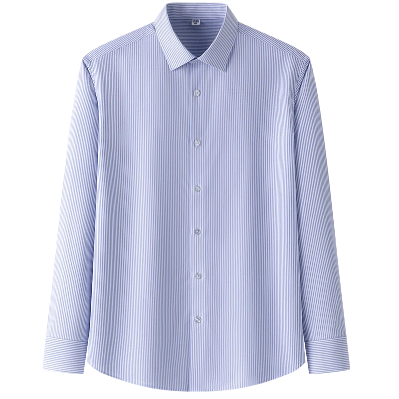 Easy Care Anti-Wrinkle Men Shirt Long Sleeves Dress Shirt Camisa Social Business Shirts Men Casual Long Sleeved White Black Blue