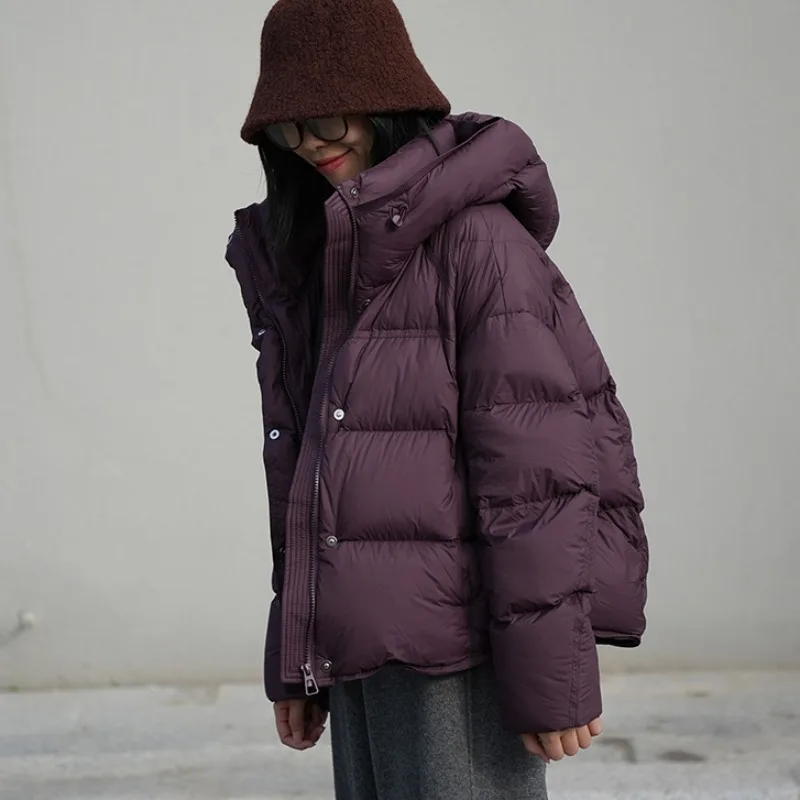 

Ультрамягкое пуховое пальто-облако из хлопка для женщин, утепленное, с принтом, свободного кроя, зимнее