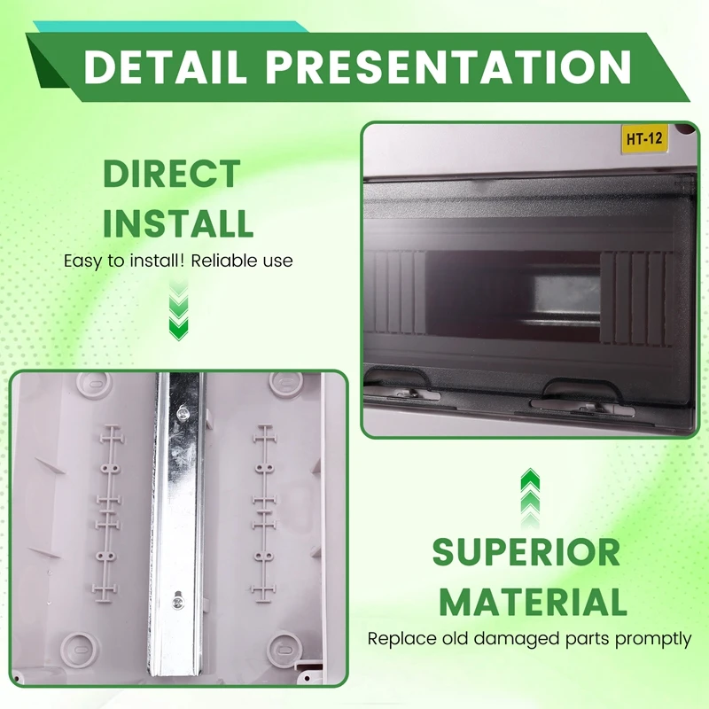 HT-12 طريقة IP65 Mcb صندوق القواطع صندوق حماية التوزيع ABS الطاقة الإلكترونية Din السكك الحديدية الضميمة لقاطع الدائرة