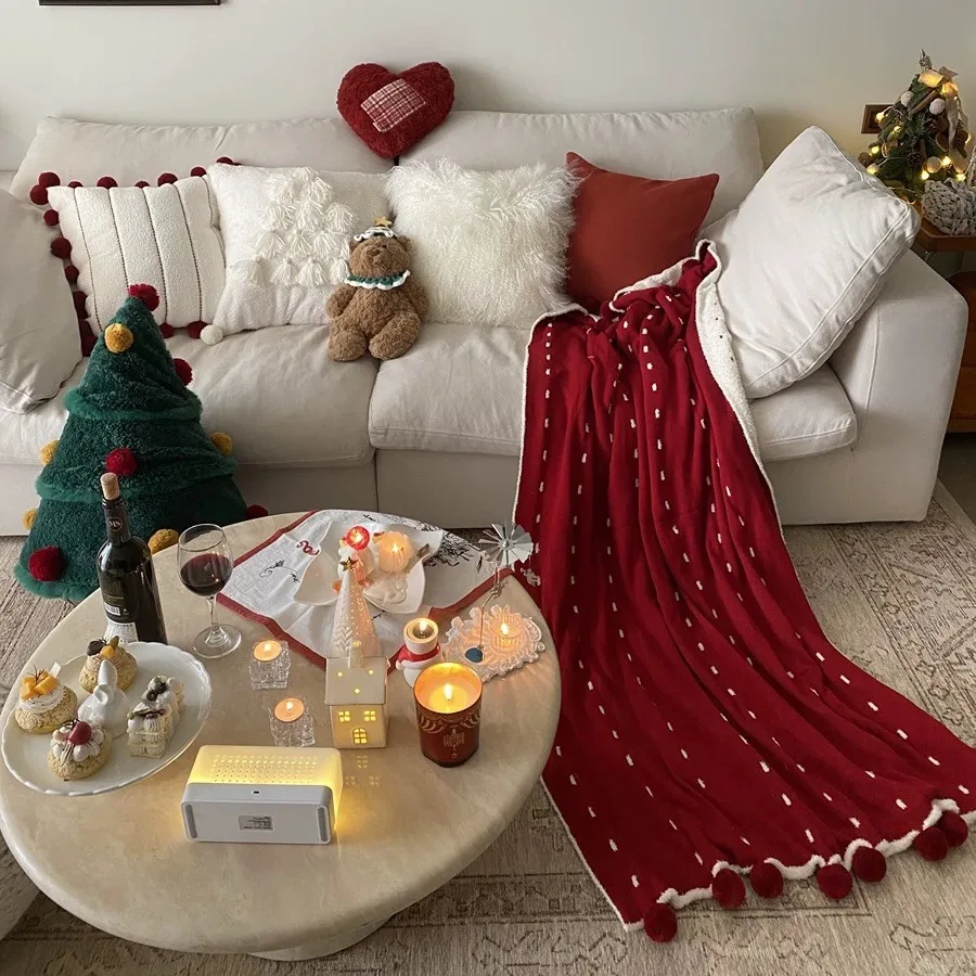 

Мягкое фланелевое одеяло с шариком волос, теплый флисовый чехол для офиса, дивана-кровати, обеденного перерыва, декор для сна, свадебный рождественский подарок