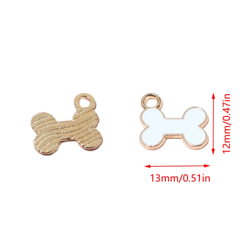[YU] 10 stücke Nette Mini Emaille Tier Hund Knochen Charms Anhänger Für Schmuck Machen Halsketten Ohrringe Armbänder DIY Handwerk versorgung