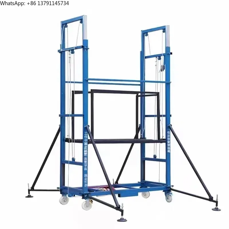New mobile lifting platform electric scaffolding indoor outdoor decoration high-altitude work site folding disassembling 5