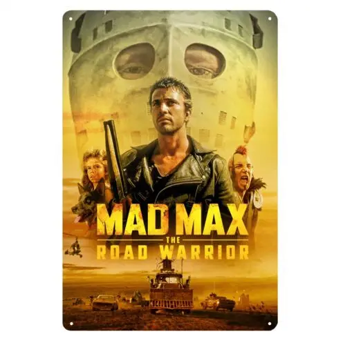 Mad Max The Road Warrior Movie Metal Poster Tin Sign - 20x30cm Plate