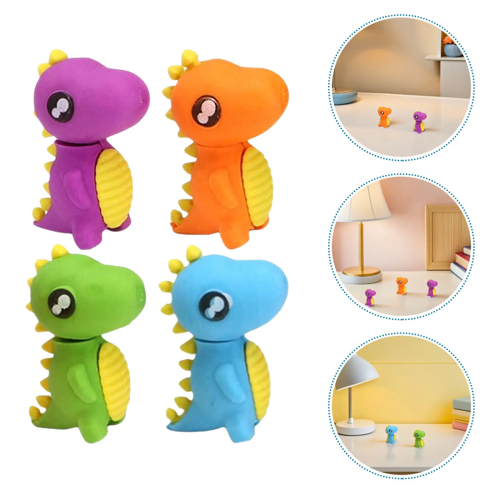 48pcs Cute Animal Modeling Erasers for School – Cartoon Dolphin Mini Pencil Erasers