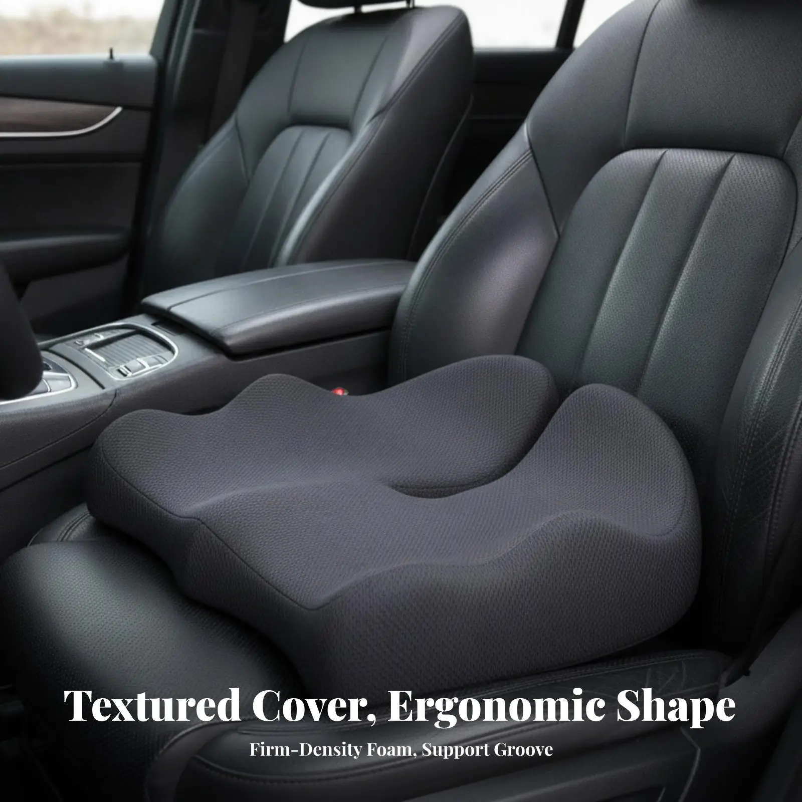 Ergonomic for seat Cushion with Cutout Design for Posture Support Memory Foam Pad for Work and Driving Chairs