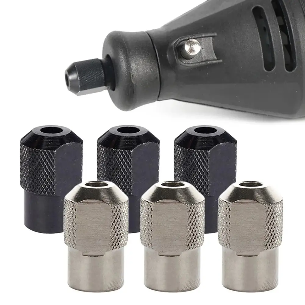 1/5Pcs Zinc Alloy Chuck Nut Diamond Rotary Tools Silver Black Mini Drill Chuck Electric Drill Tools M8×0.75mm